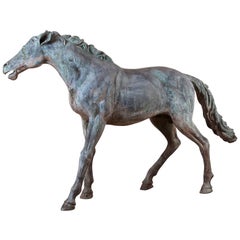 Horse in Bronze, Sculpture Garden, Animal by P.J. Mêne