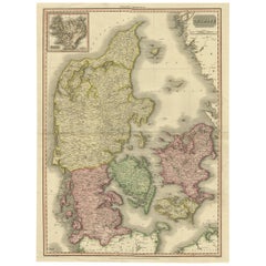Antique Map of Denmark by J. Pinkerton, 1812