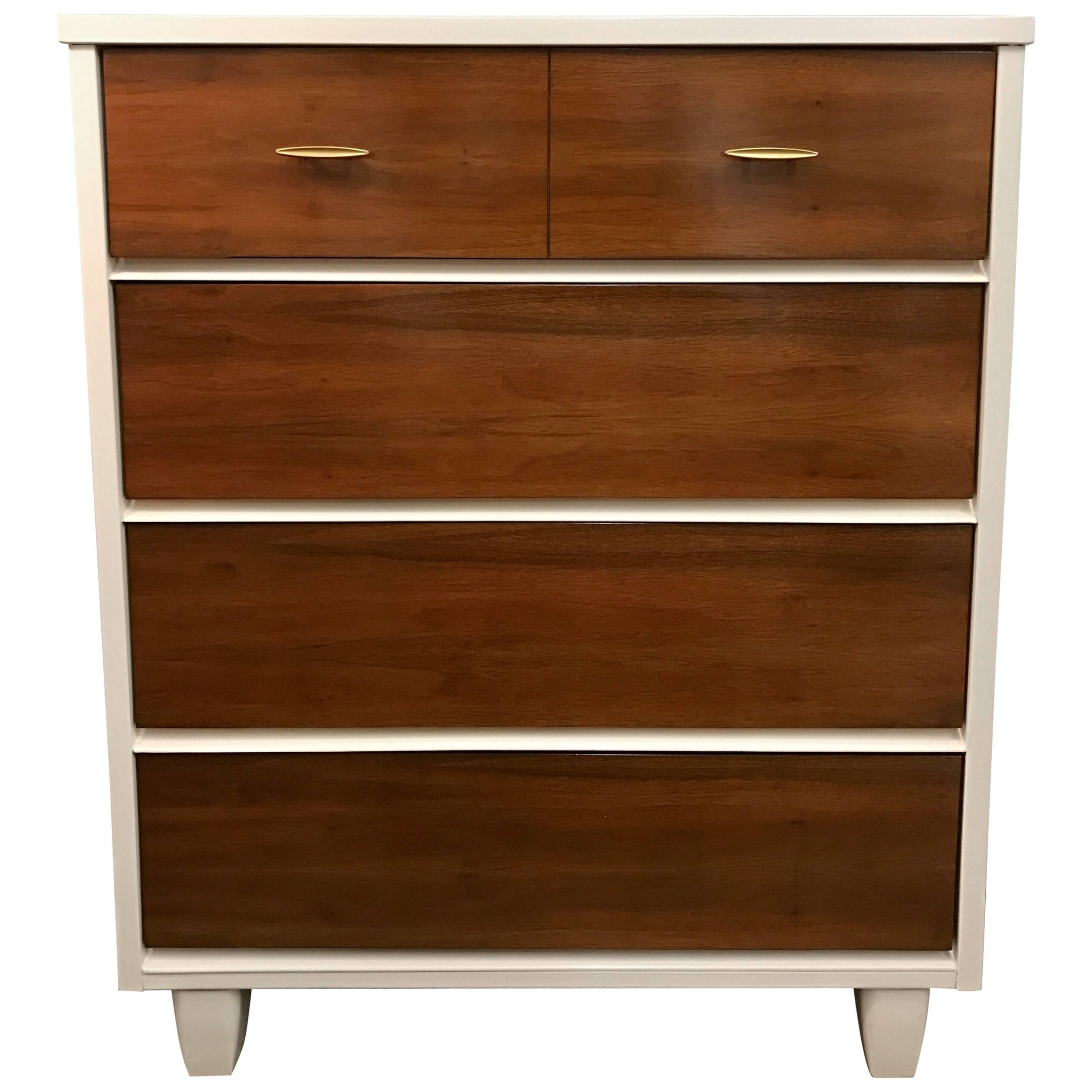 Lacquered Wood, Faux Leather, Glass Top, Dresser with Drawers Puglia