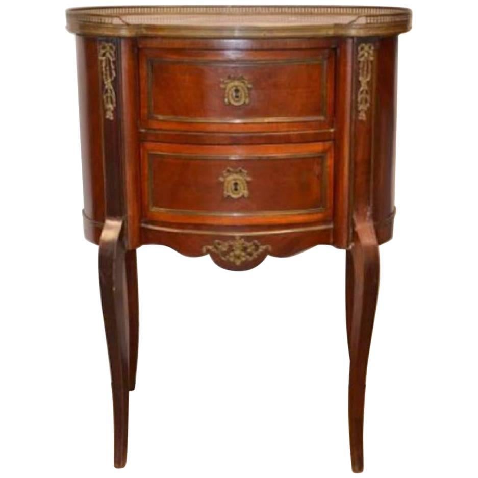 19th Century French Elegant Mahogany Commode with Marble Top