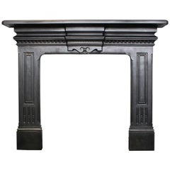 Late 19th Century Antique Victorian Cast Iron Fireplace Surround