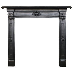 Antique Early Victorian Cast Iron Fireplace Surround