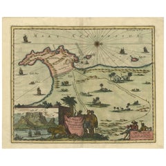 Antique Map of the Cape of Good Hope 'Cape Town, Africa' by J. Nieuhof, 1703