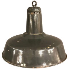 Black Enamel Factory Pendant Light