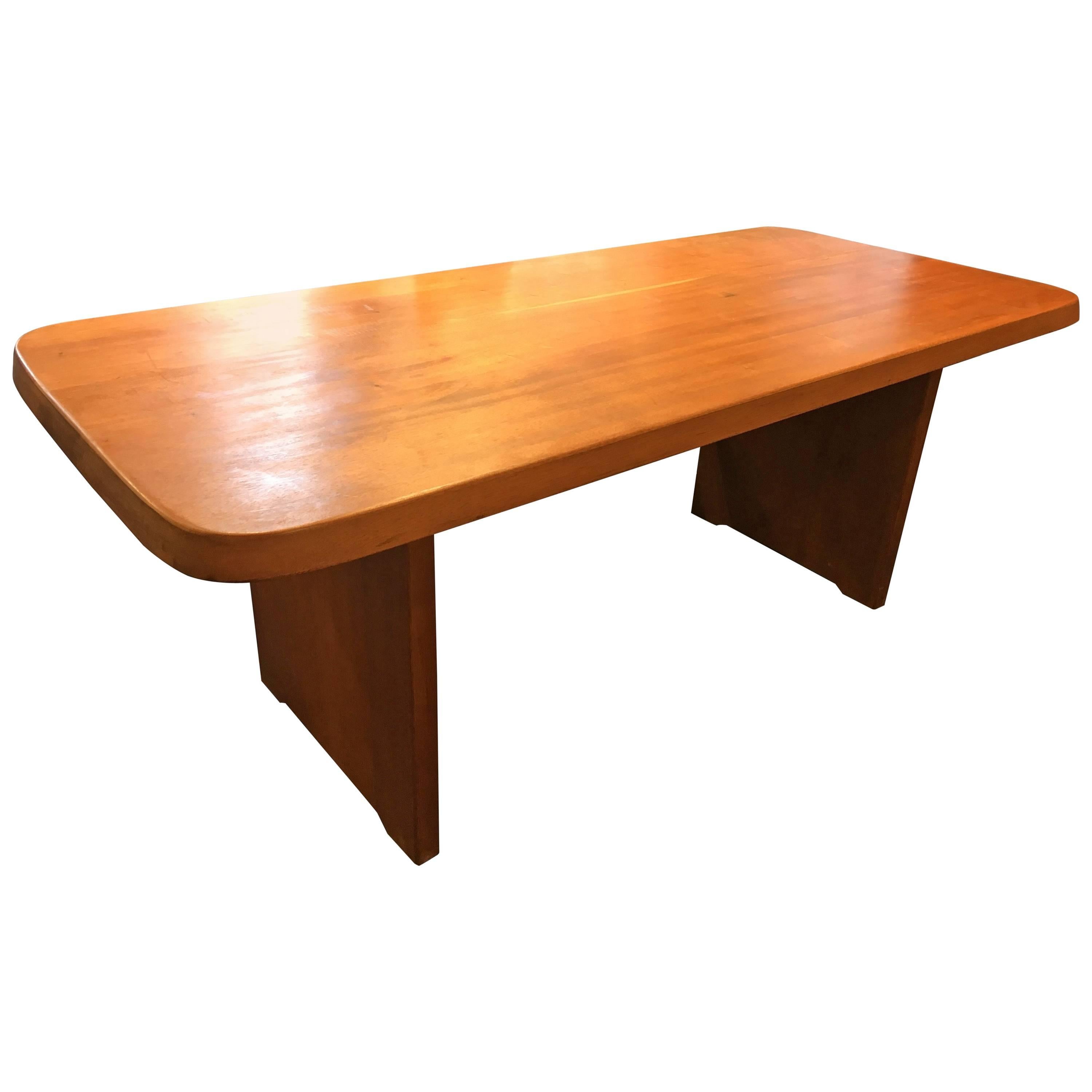 Fantastic Pierre Chapo Dining Table, circa 1960 For Sale