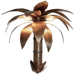 French Palm Tree Wall Light from Maison Jansen