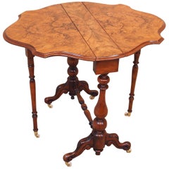 Antique Burr Walnut Baby Sutherland Table