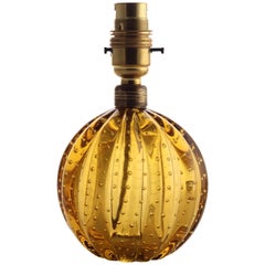 Midcentury Bullicante Glass Ball Table Lamp by Vetreria Archimede Seguso