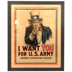 Antique James Montgomery Flagg Uncle Sam World War I Poster