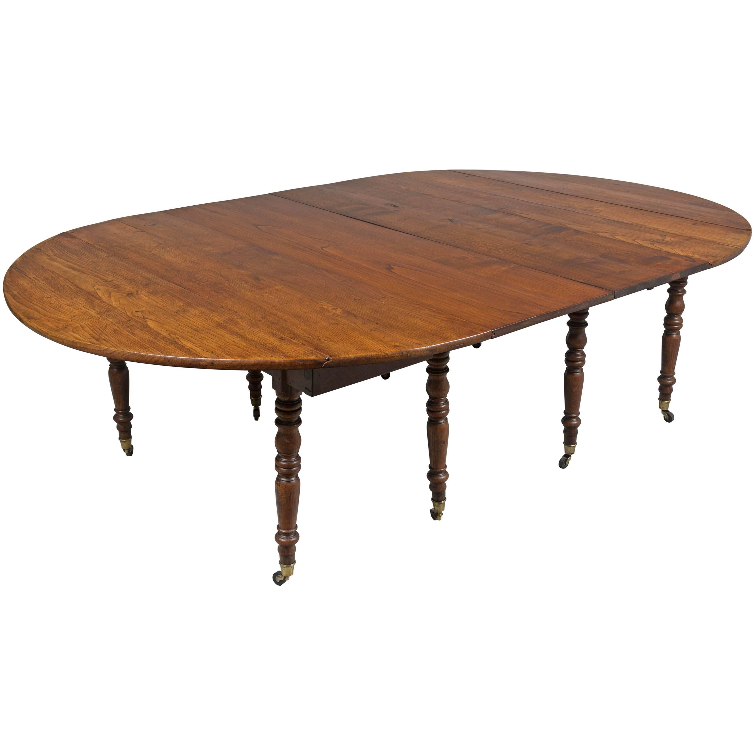 19th c. Louis Philippe Dining Table with extensions