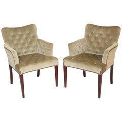 Pair of Mid-Century Modern Style Bergeres by Hickory Furniture