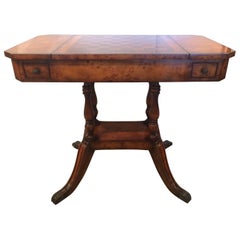 Vintage Classically Beautiful Burl Wood Game Table