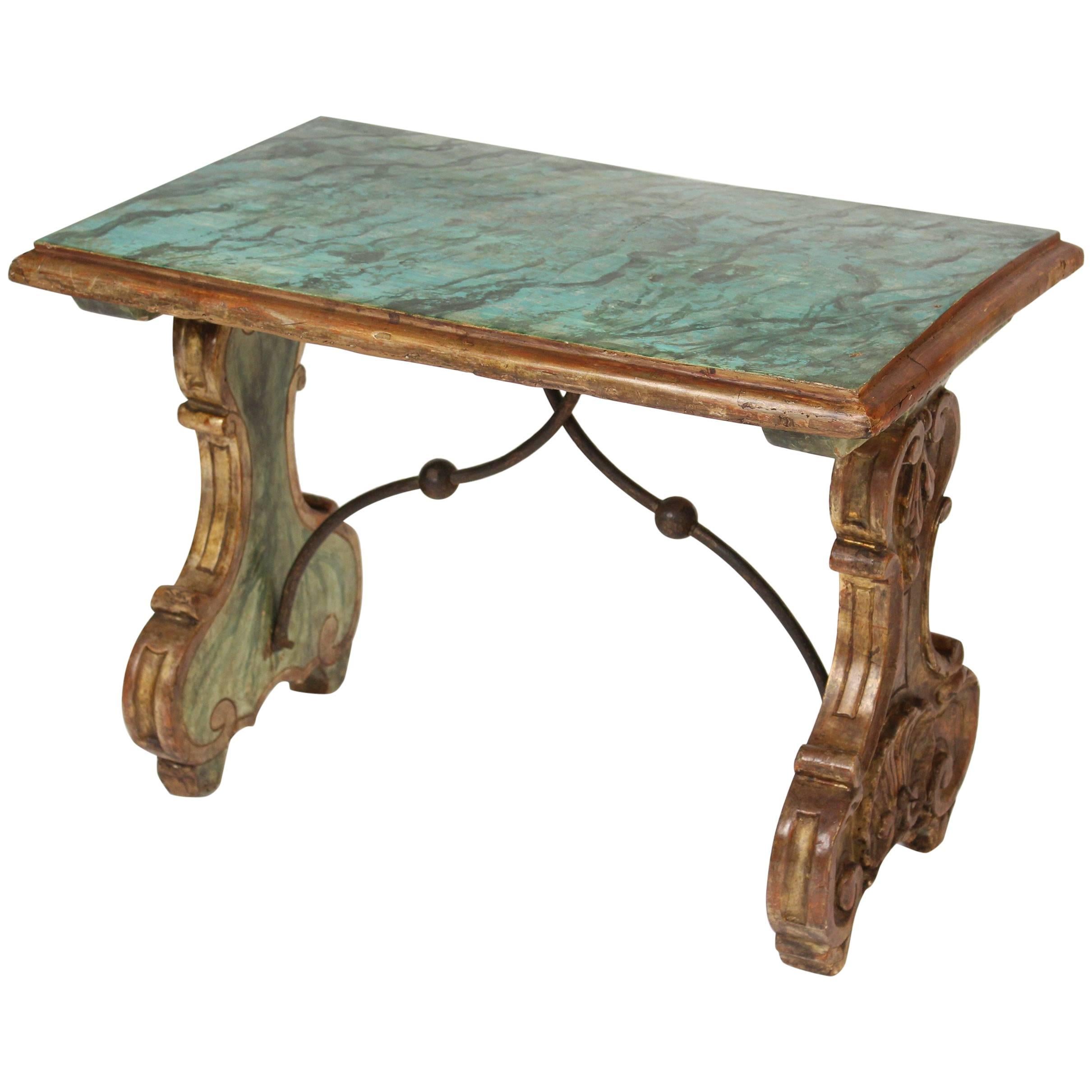 Baroque Style Painted and Partial-Gilt Occasional Table