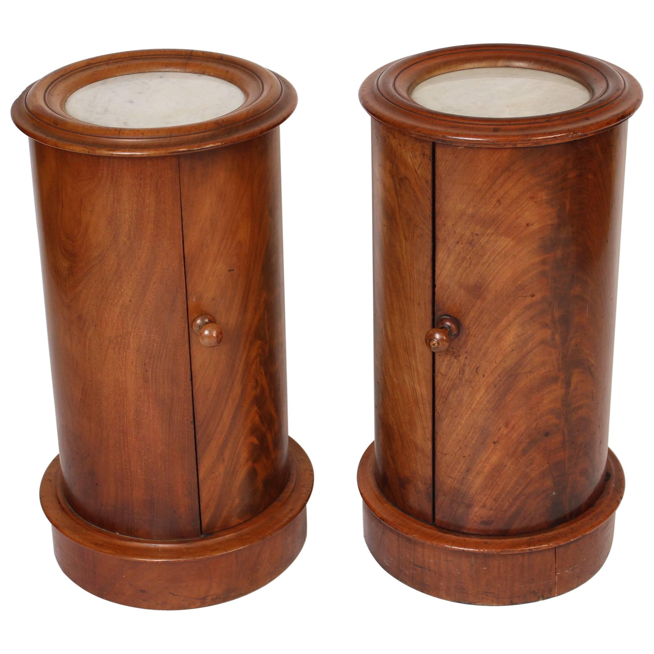 Matched Pair of Cylinder Commodes
