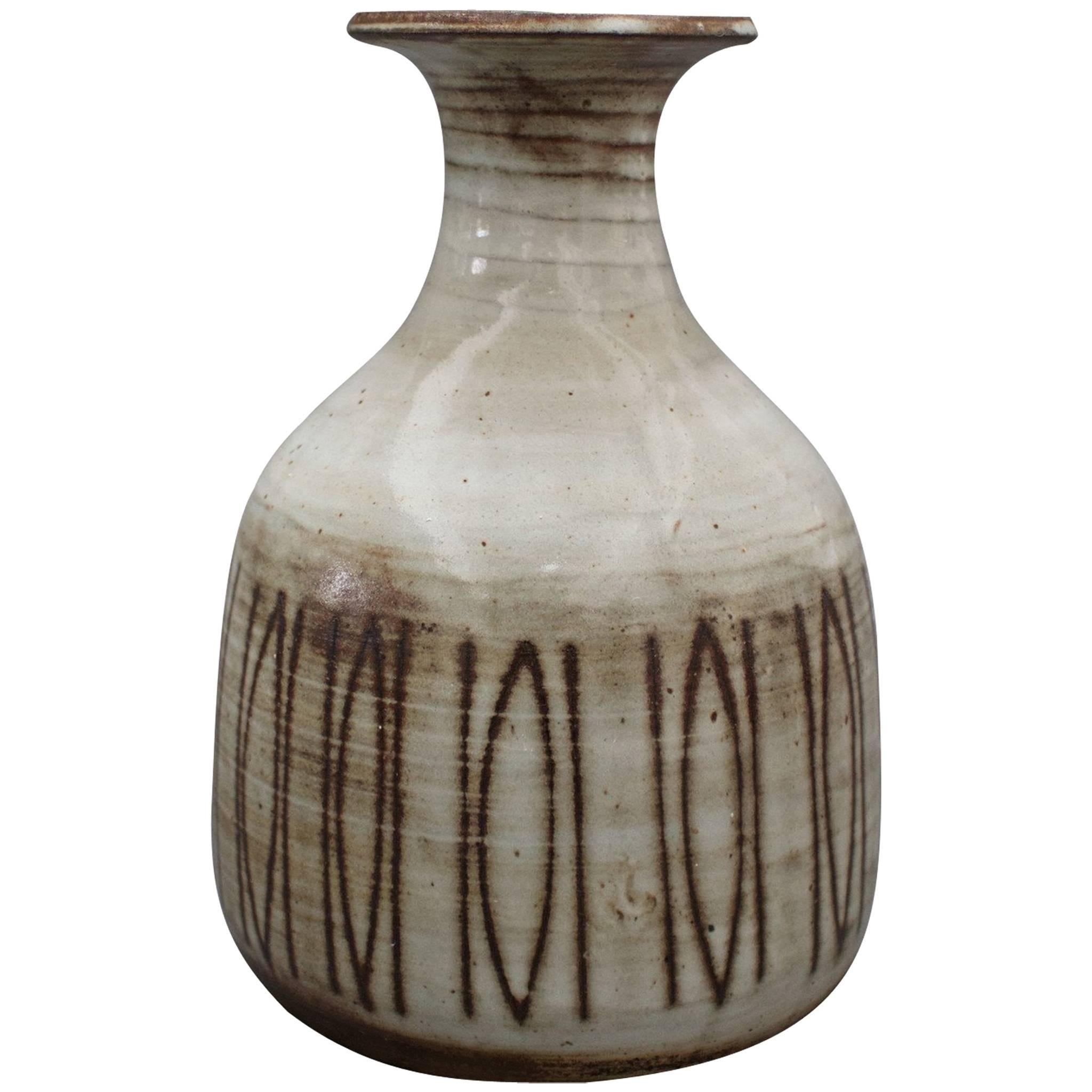 Midcentury Ceramic Vase by Jacques Pouchain, Dieulefit, France, circa 1960s