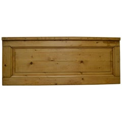 Antique Pine Queen-Size Headboard from 19th Century Interior Door