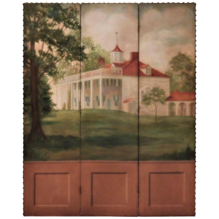 Vintage HandPainted Screen Panels by Robert Crowder at 1stdibs