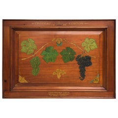 Chateau Corton Mahogany Wine Cellar Hand-Painted Sign, circa 1926