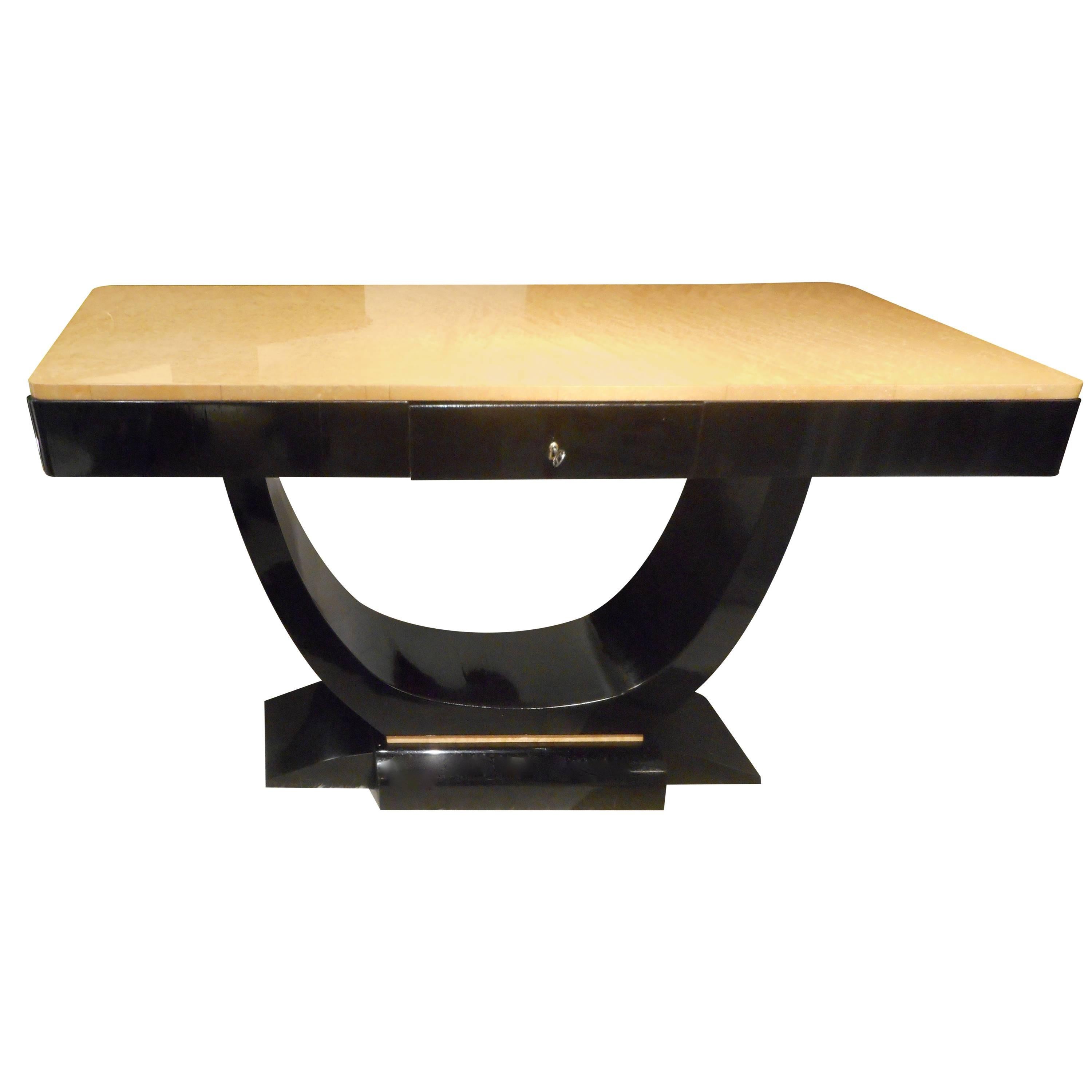 Art Deco Console or Center Table Attributed to J. Leleu For Sale