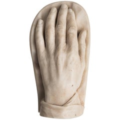 Carved Marble Hand, circa 1890