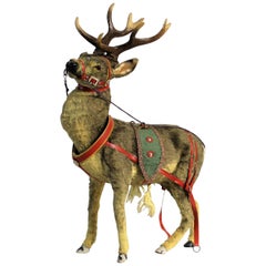 Early 20th Century German Clockwork Toy Reindeer