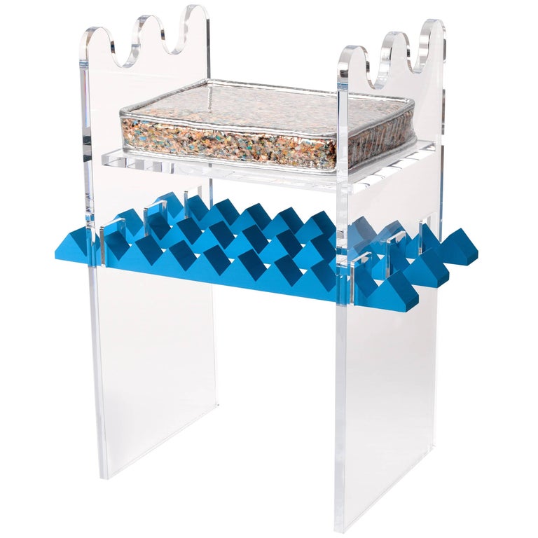 Uneasy Stool by Another Human, Contemporary Acrylic Stool For Sale