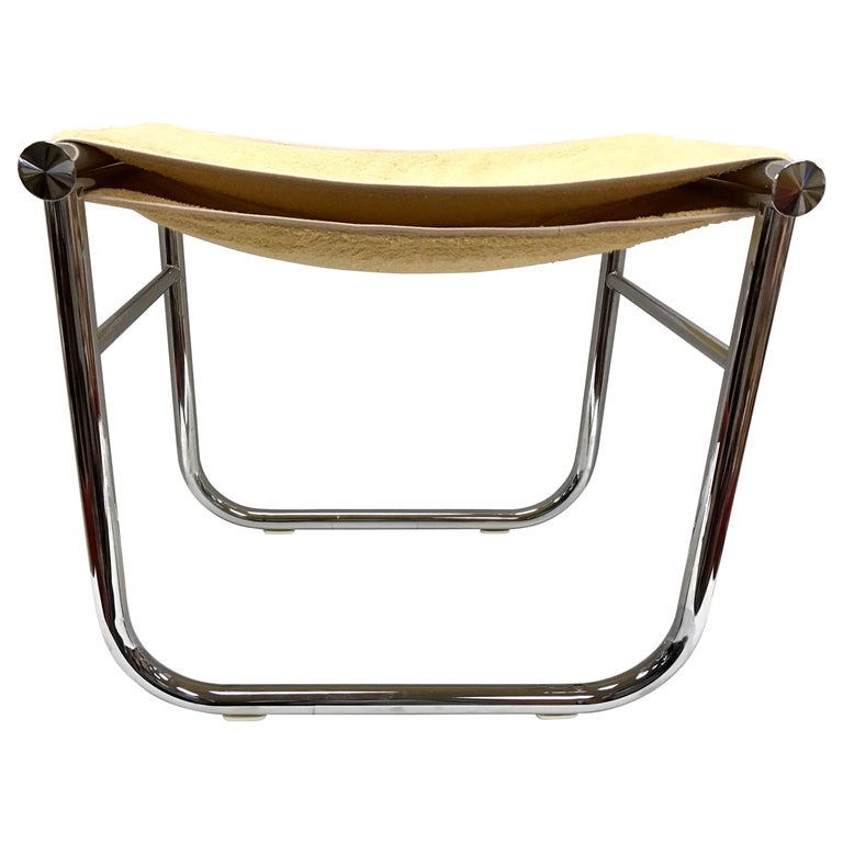 Cassina Le Corbusier Chrome Bathroom Stool For Sale at 1stDibs