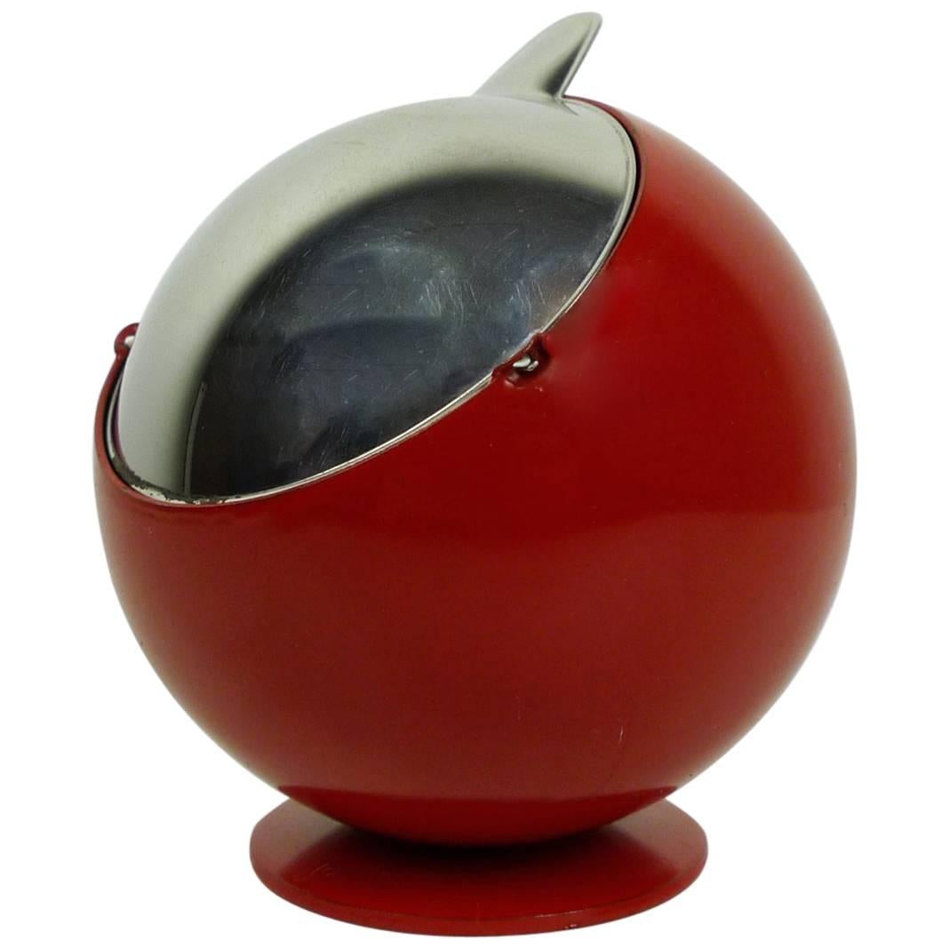 Small Red Smokny Spherical Ashtray from F.W. Quist, Germany, 1970s