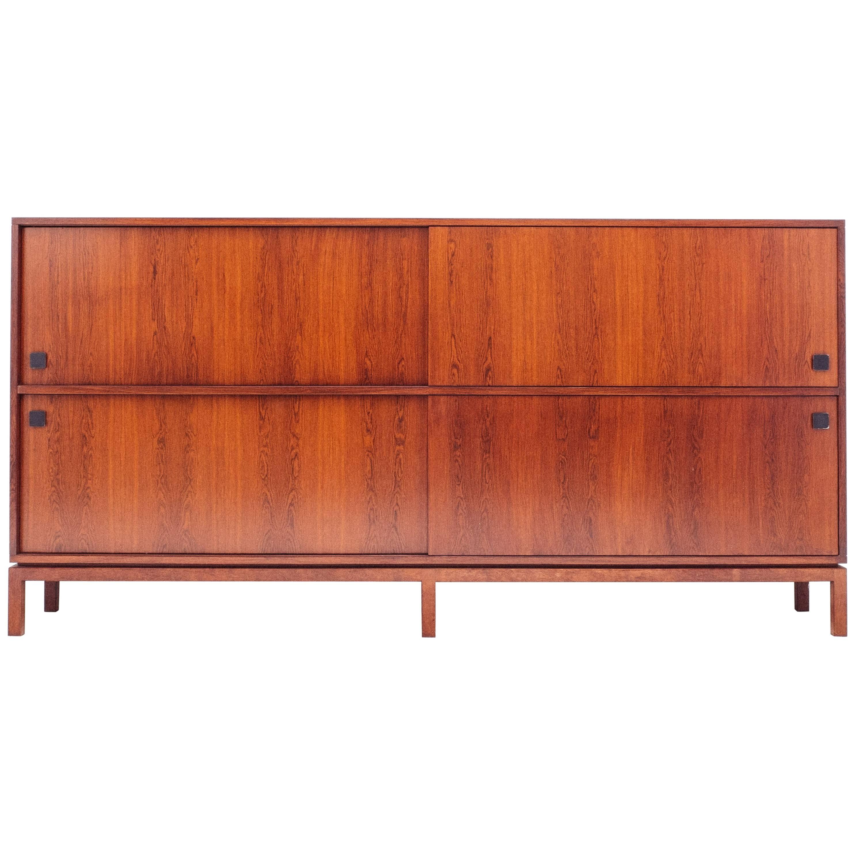 1964 Modernist Rosewood Extra Large High Cabinet by Alfred Hendrickx for Belform For Sale