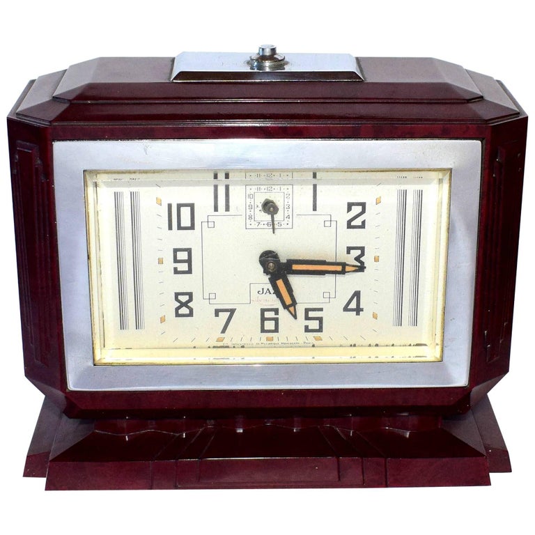 Large French Art Deco Bakelite Clock For Sale