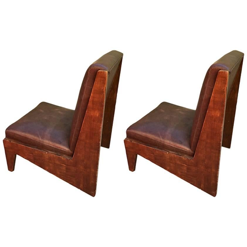 Pair of Armchairs in Jean Prouvè Style, 1940