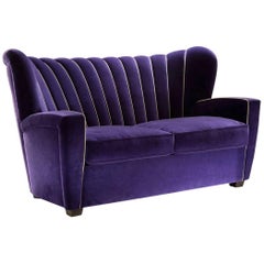 "Zarina Divanetto" Fabric Two-Seat Sofa Designed and Manufactured by Adele-C