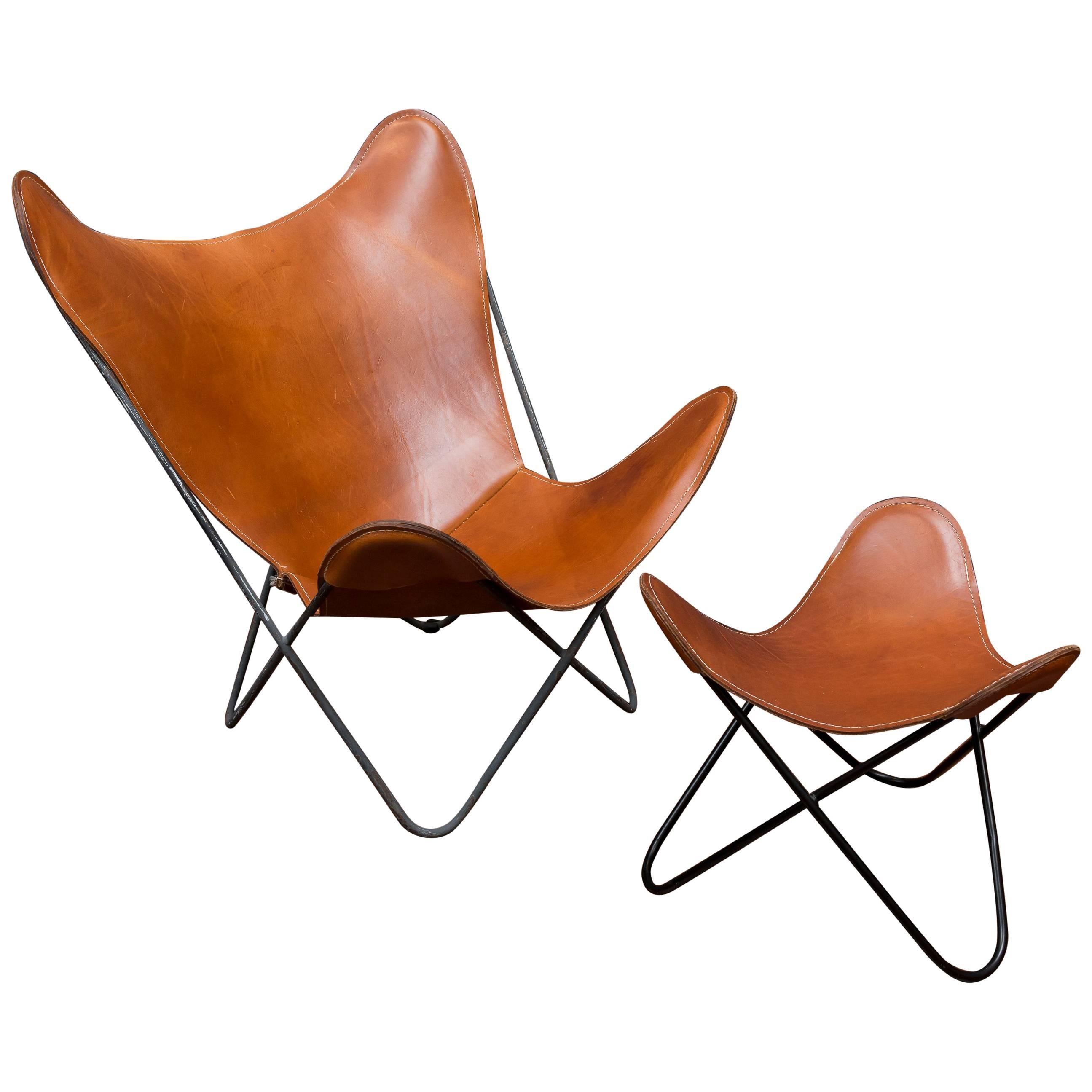 Butterfly Lounge Chair and Ottoman for Knoll