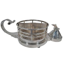 Antique English Sterling Silver Cigarette Cup and Lighter