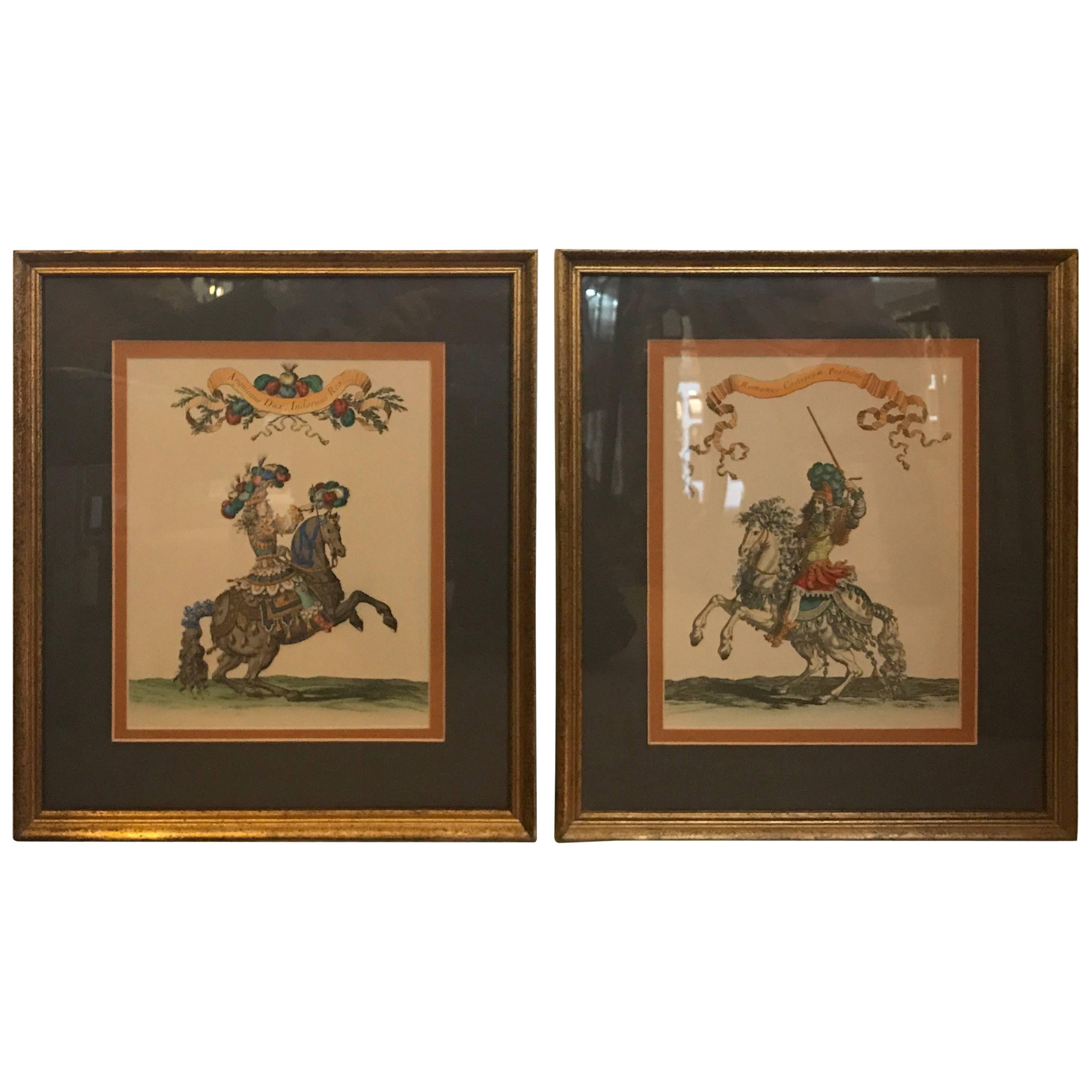 Pair of 19th Century Hand Colored Engravings