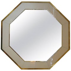 Octagonal Mirror France French, circa 1970s
