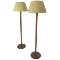 Pair of Danish Modern Teak Floor Lamps, circa 1950s