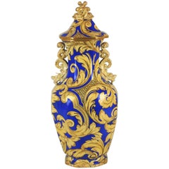 English Ironstone Vase and Cover, Morley Ashworth Ironstone, circa 1855-1862