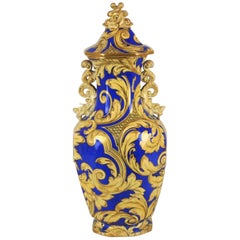 Vase et couvercle anglaise terre de fer de Morley Ashworth, milieu du 19ème siècle