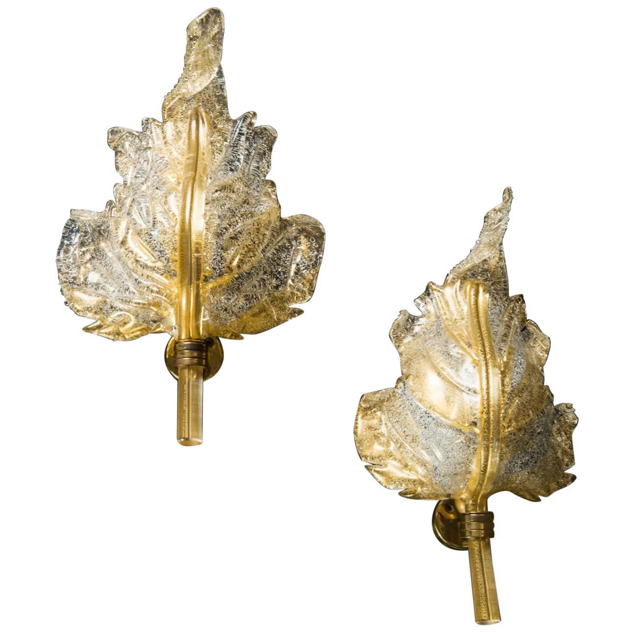 Glamorous Barovier & Toso Sconces Wall Lights