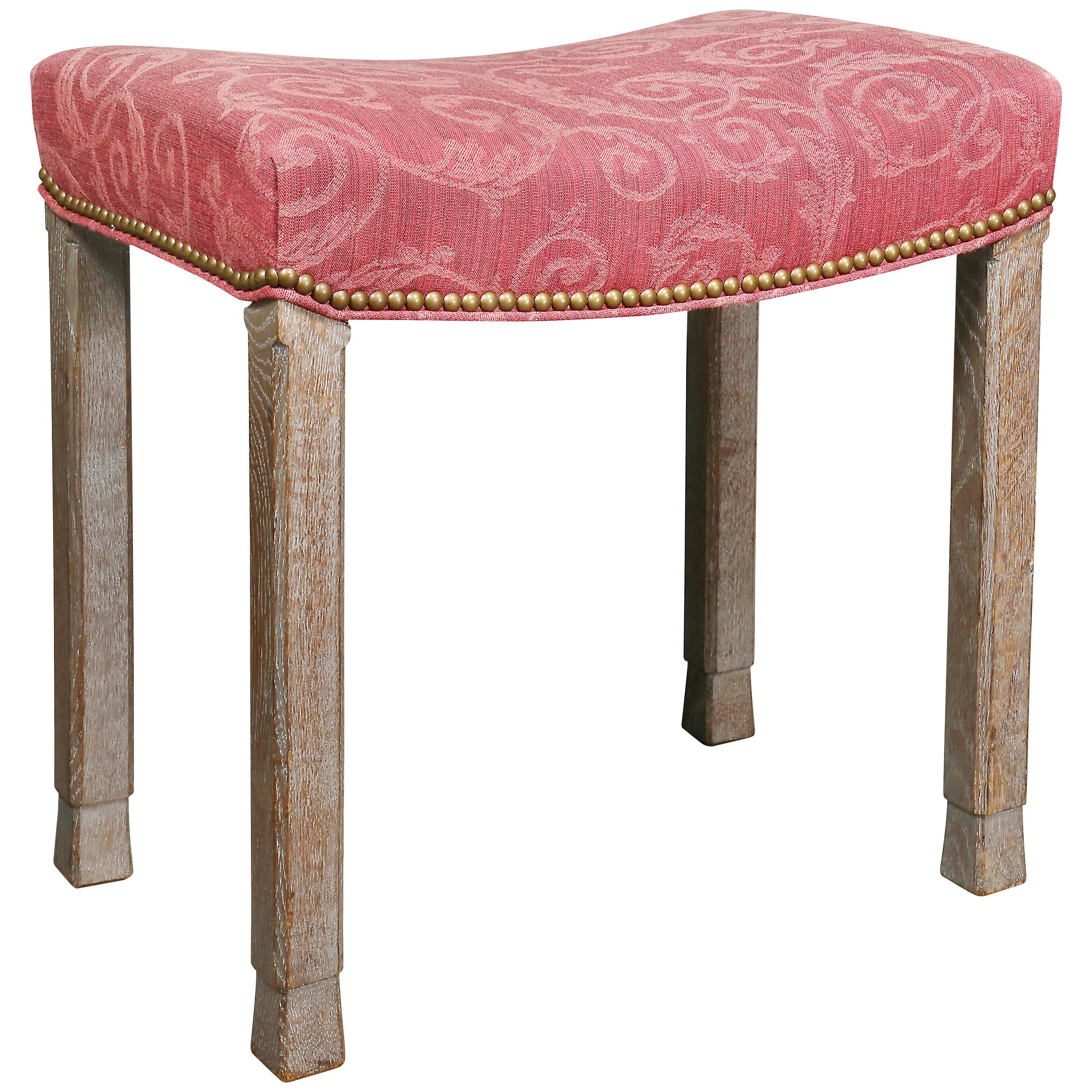 George VI Cerused Oak Coronation Stool