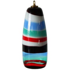 Blown Glass Pendant Light in the Style of Massimo Vignelli for Venini