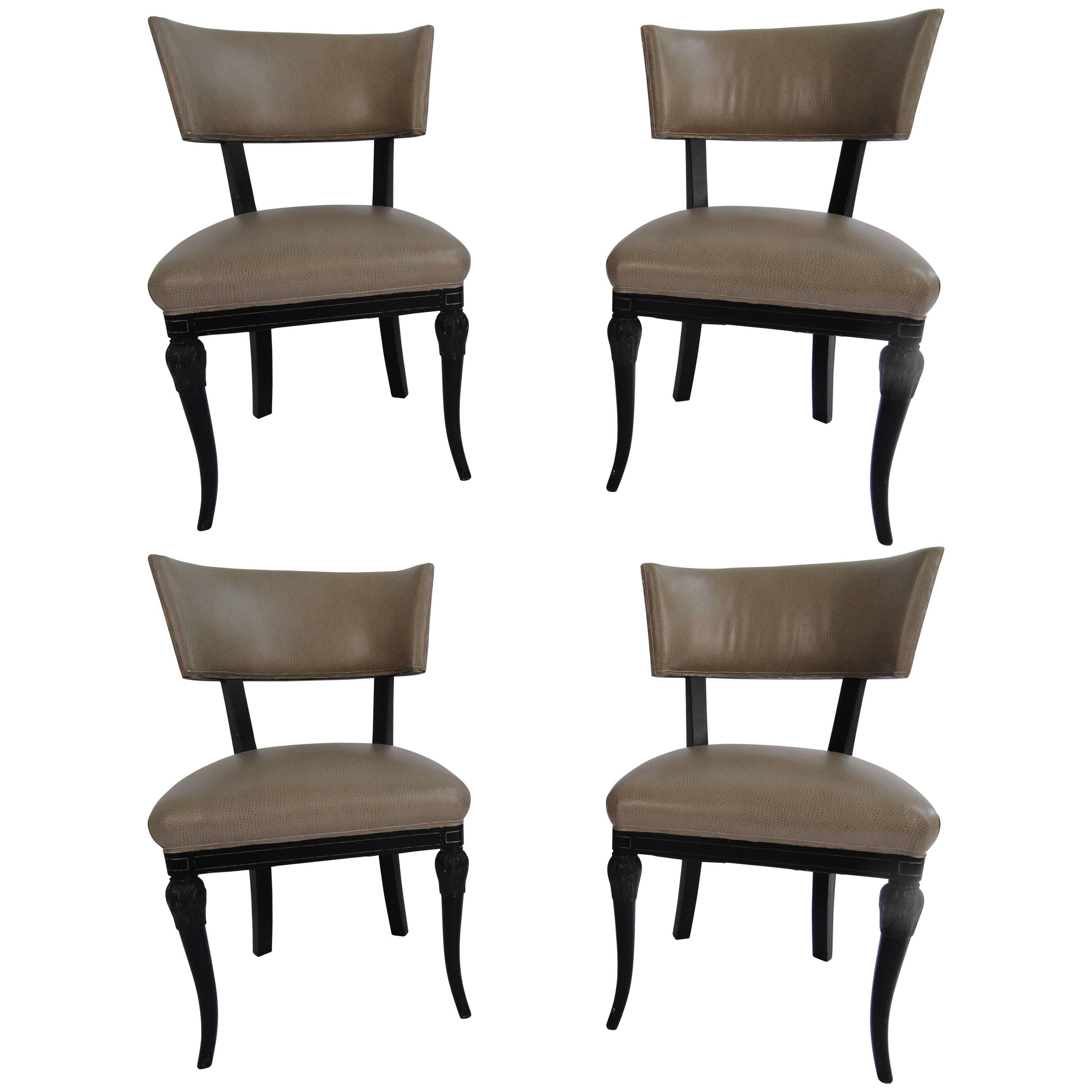 Maison Jansen Set of Four Side Chairs For Sale