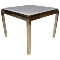Modern Brass and Marble Coffee Table