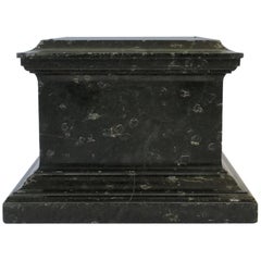 Black Marble Pedestal Column or Plinth Base, Late 19th Century
