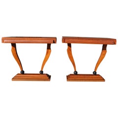 20th Century Art Deco Consoles in Walnut