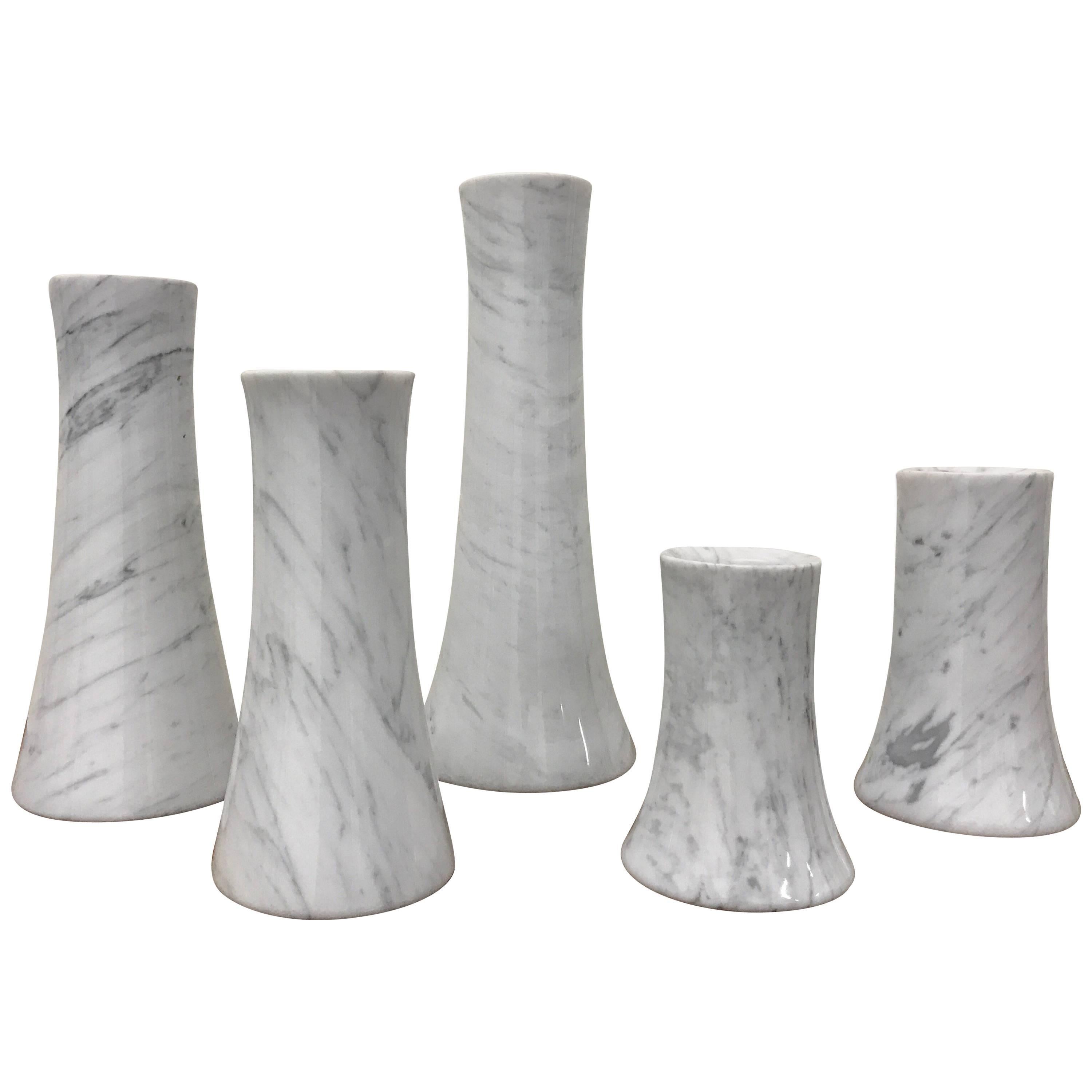 Italian Marble Vases by Angelo Mangiarotti for Skipper For Sale