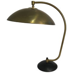 Early Brass Gooseneck Table Lamp by Kurt Versen