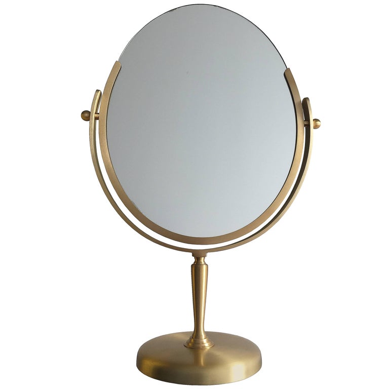 Large Brass Vanity Mirror by Charles Hollis Jones For Sale at 1stDibs