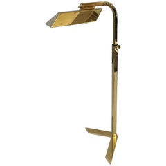 Adjustable Brass V Floor Lamp by Charles Hollis Jones